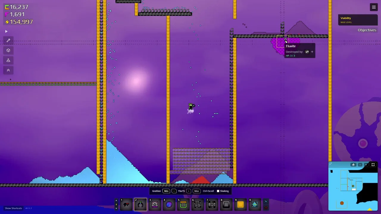 The Voidbloom and Fluxite branch of a vertical Void factory