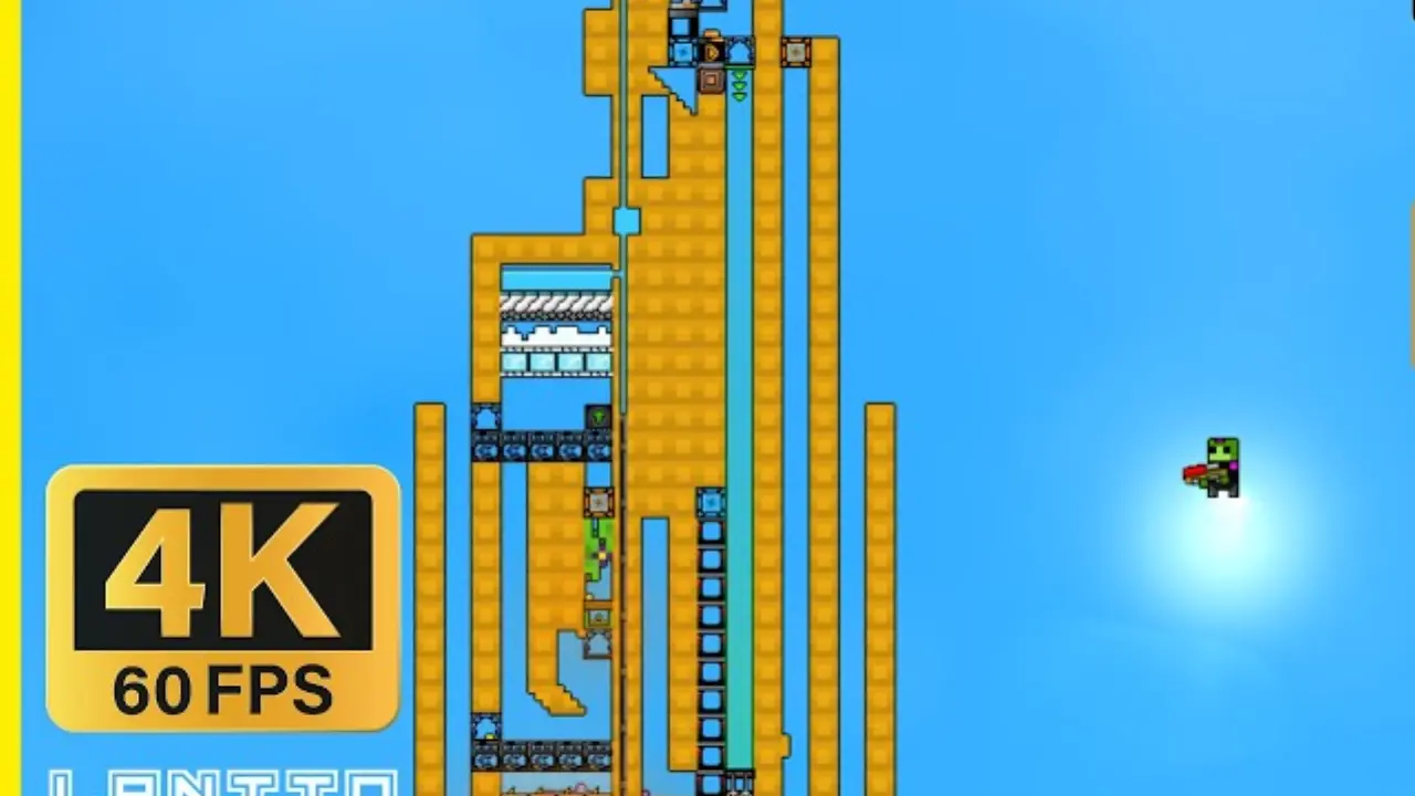 A creator illustration of a compact factory built with Precision Tools